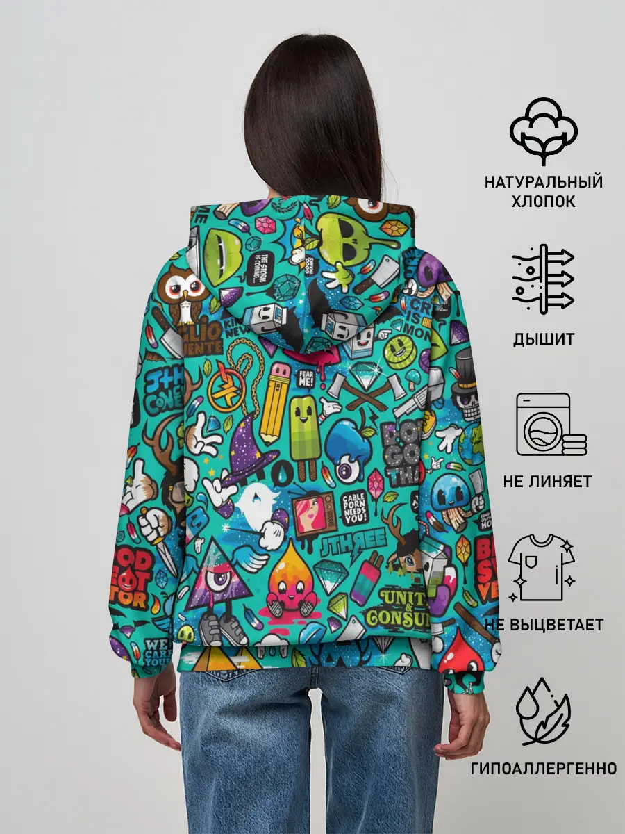 Женское худи / стикербомбинг