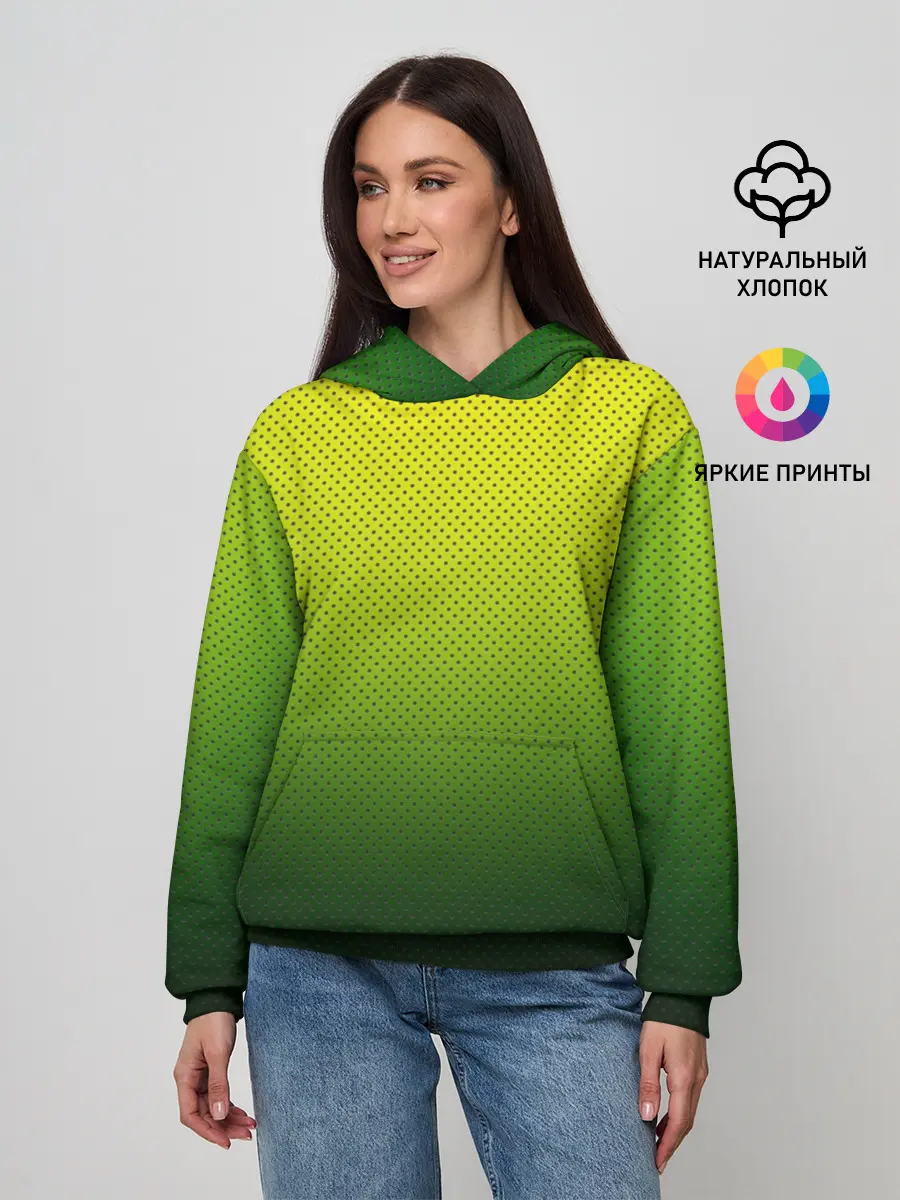 Женское худи / Зелёная текстура