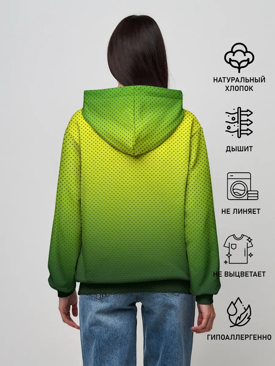 Женское худи / Зелёная текстура
