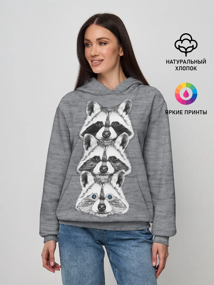 Женское худи / Еноты