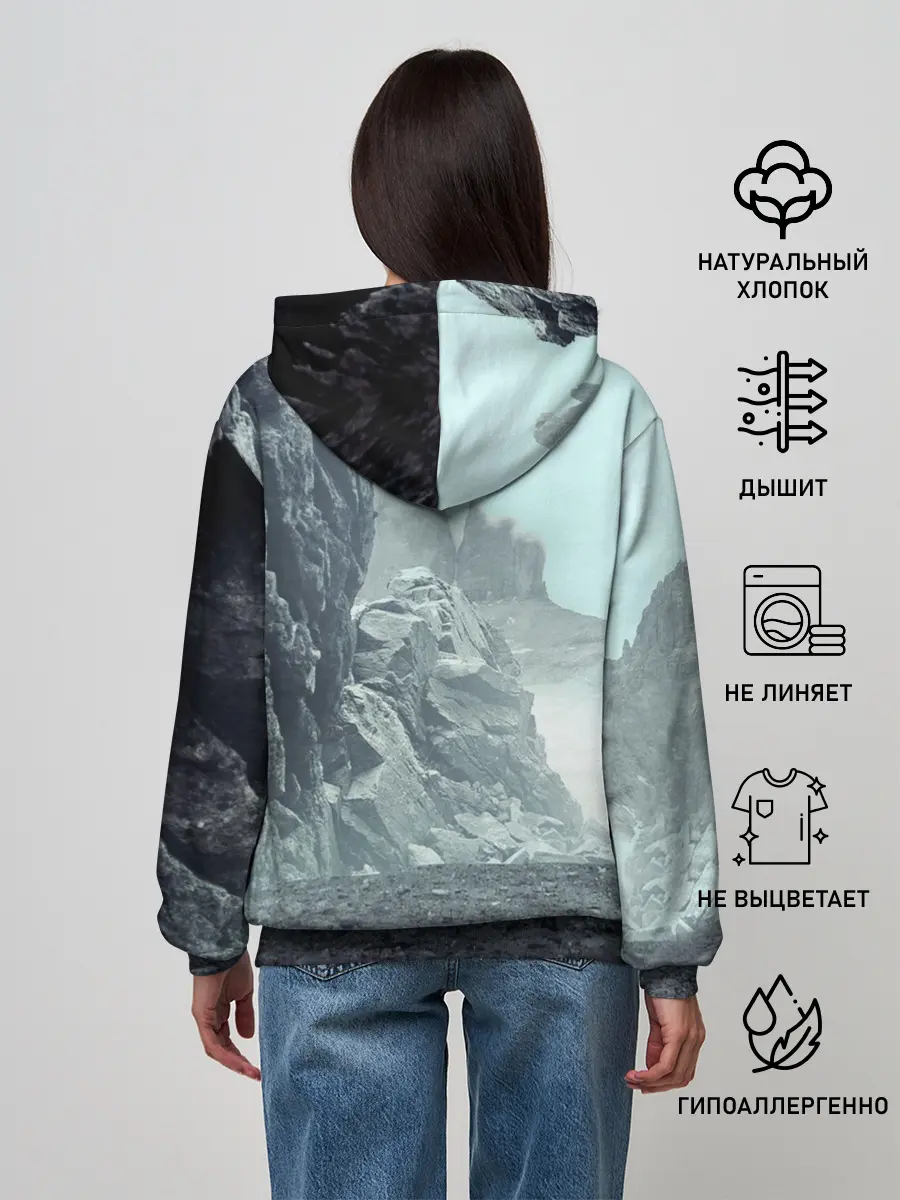 Женское худи / Волк в горах