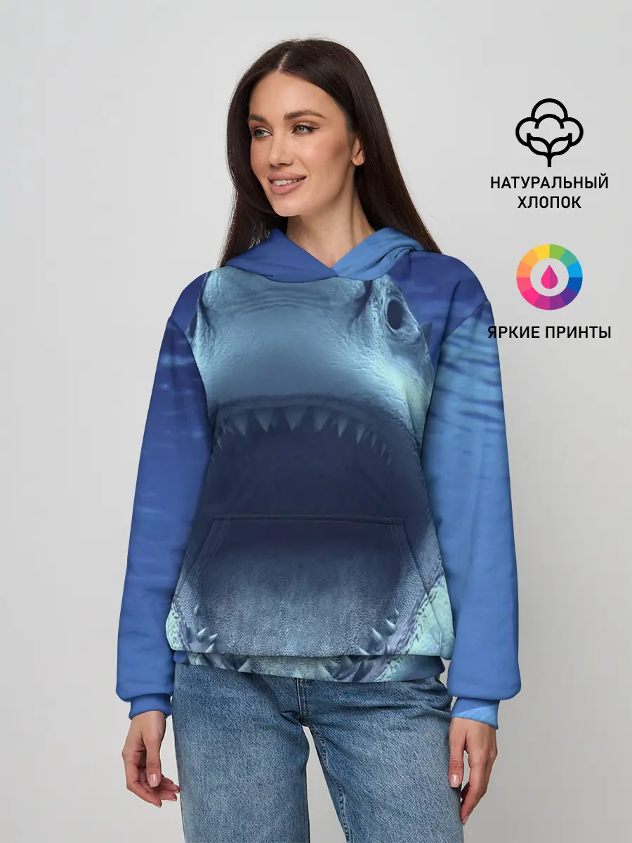 Женское худи / Белая акула