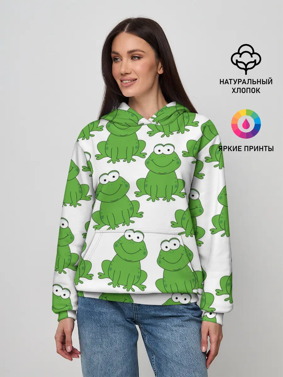Женское худи / Лягушки