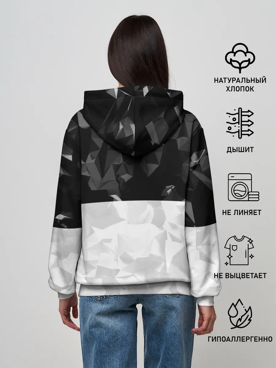 Женское худи / RUSSIA BLACK X WHITE | РОССИЯ