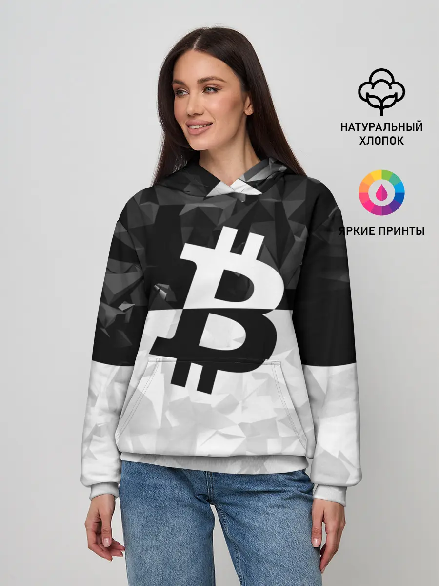 Женское худи / BITCOIN Black Collection