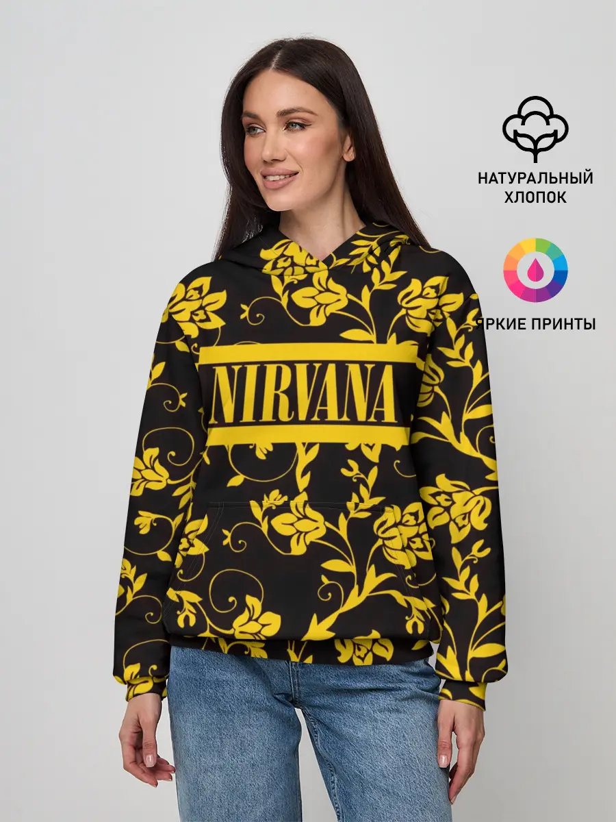 Женское худи / Nirvana узоры