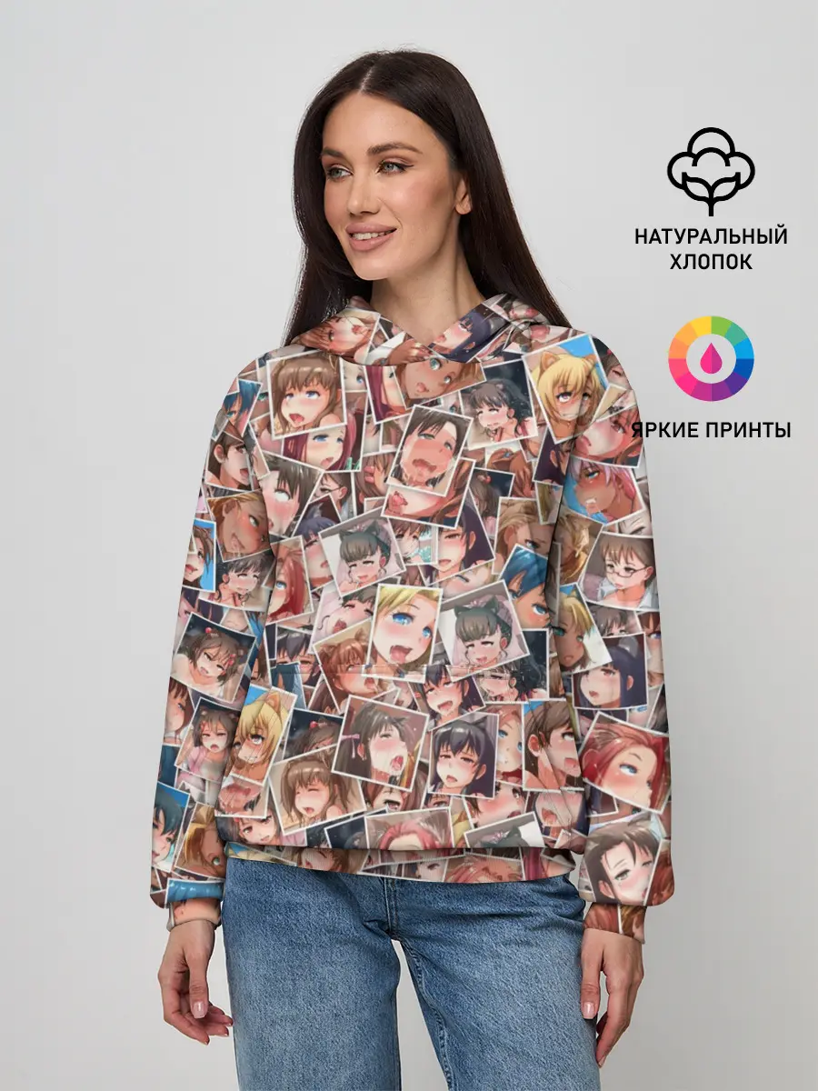 Женское худи / Ahegao faces fhoto