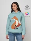 Женское худи / Лисичка минималистичная
