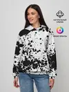 Женское худи / Черно-белые капли