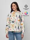 Женское худи / О кошках и птичках