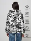 Женское худи / Городской серый камуфляж