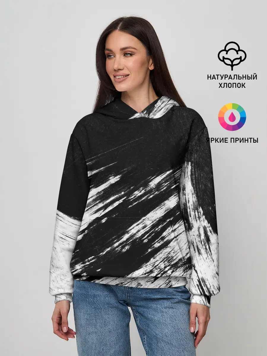 Женское худи / abstraction black&white