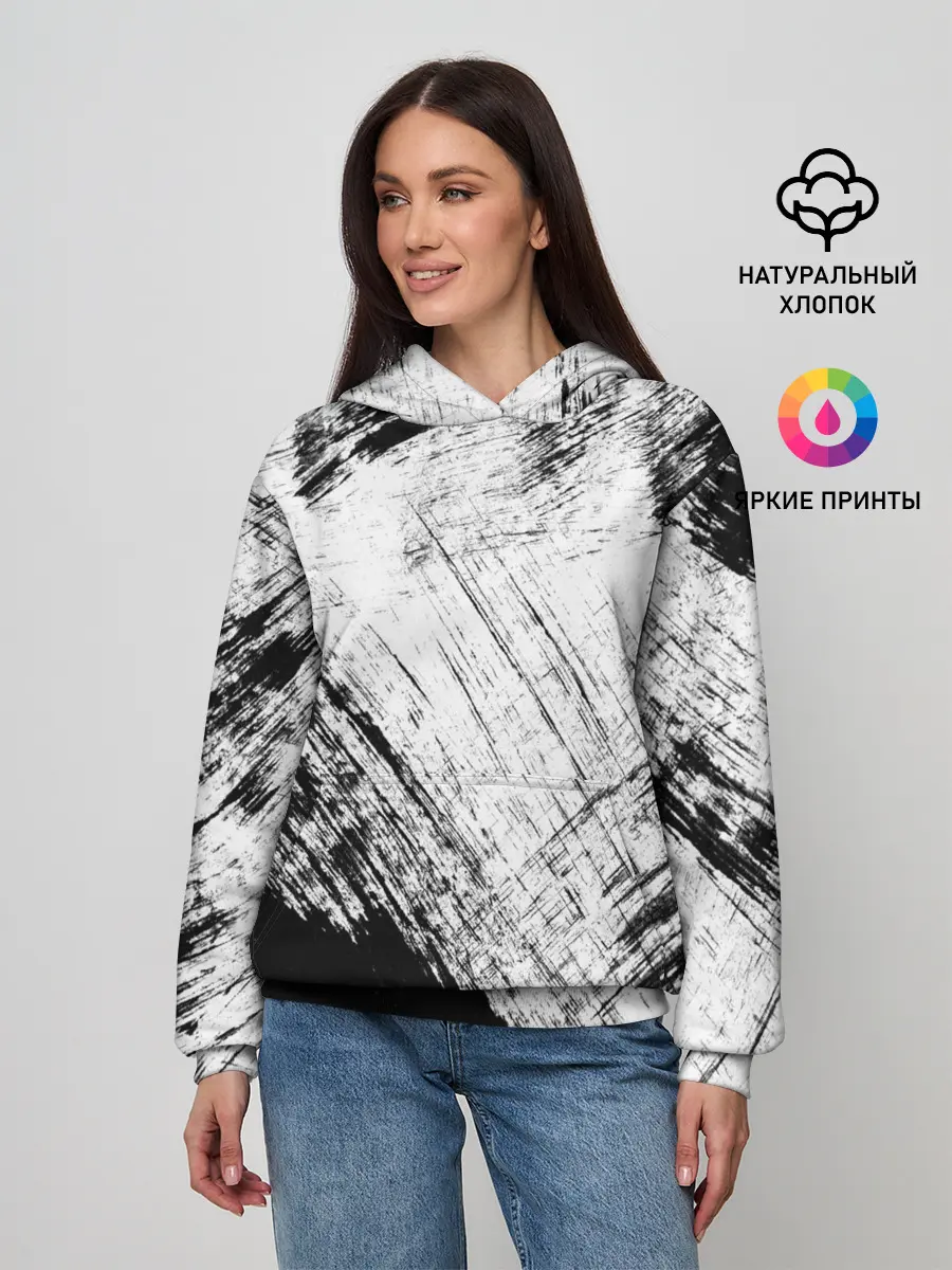 Женское худи / Штриховка