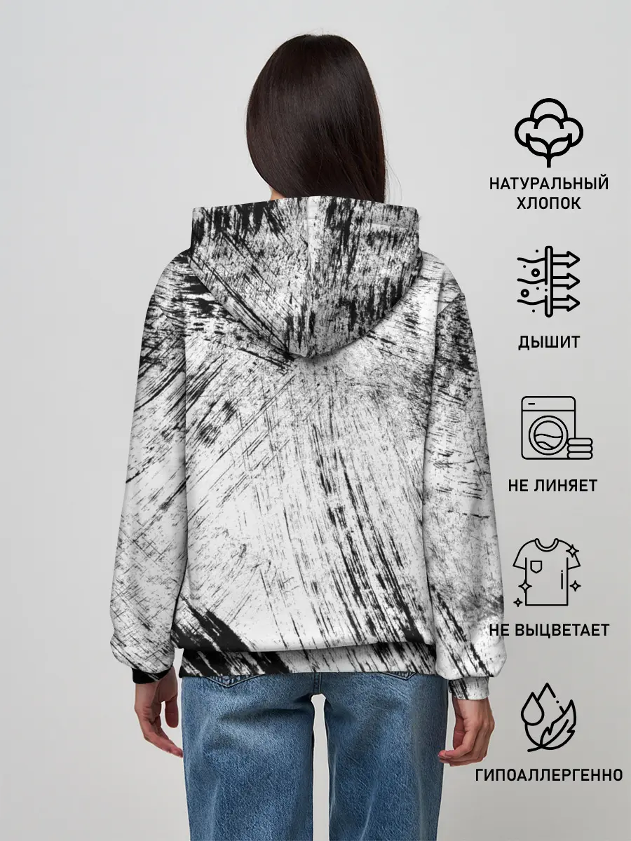 Женское худи / Серые штрихи