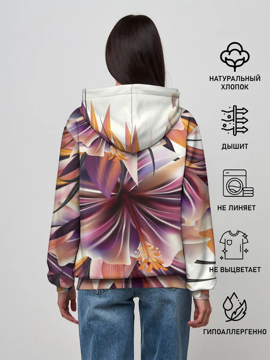 Женское худи / Необычный цветок