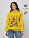 Женское худи / Be Happy,cat