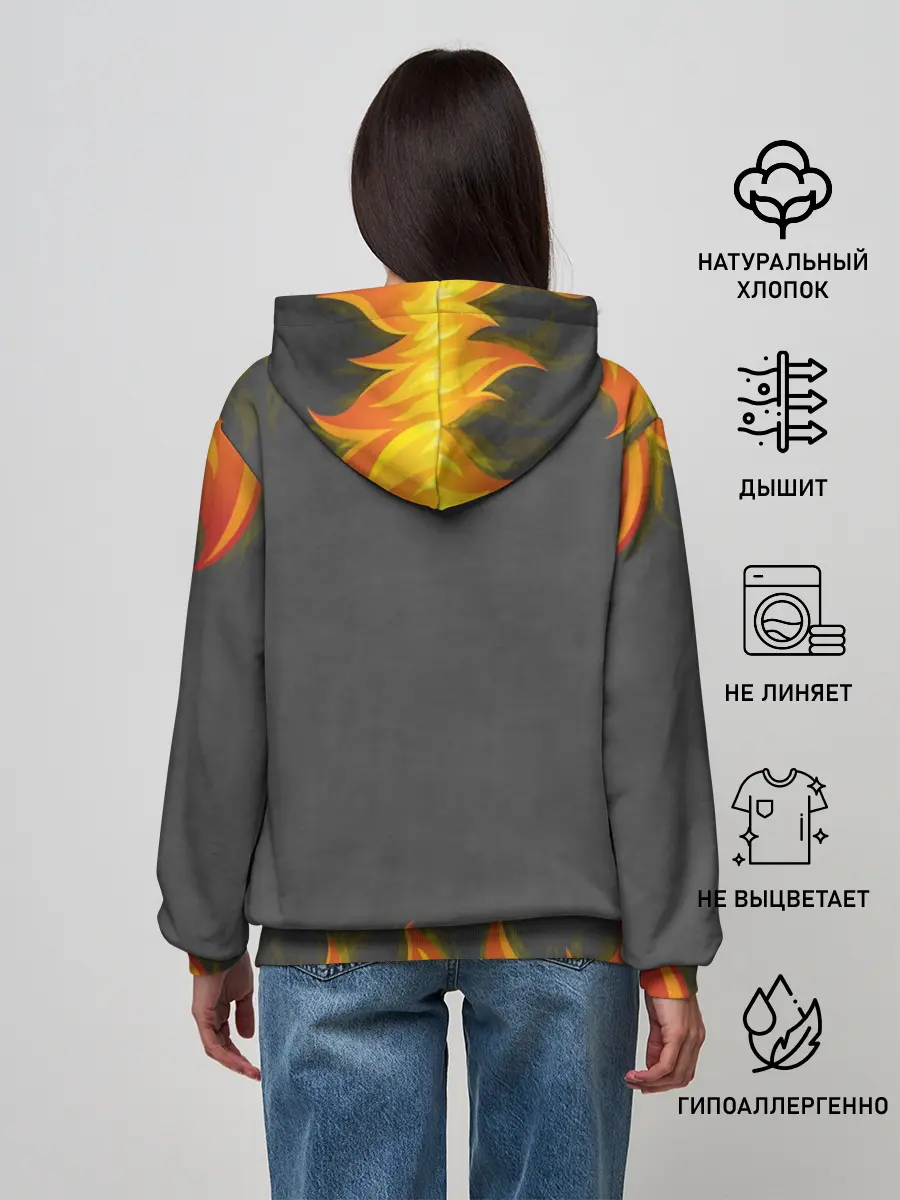 Женское худи / Вызывайте пожарных, я огонь!