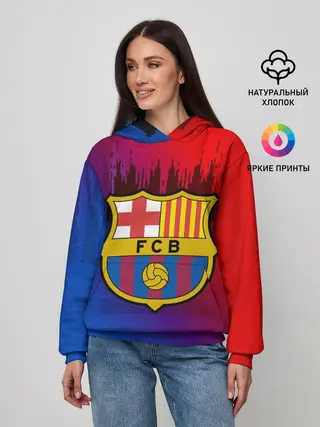 Женское худи / FC Barcelona color sport