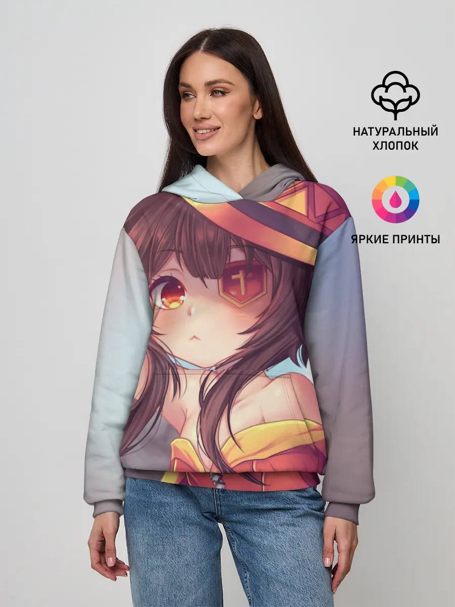 Женское худи / Konosuba в шляпе