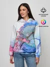 Женское худи / Акварельные разводы