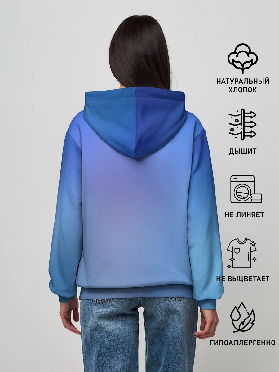 Женское худи / Miku на фоне космоса