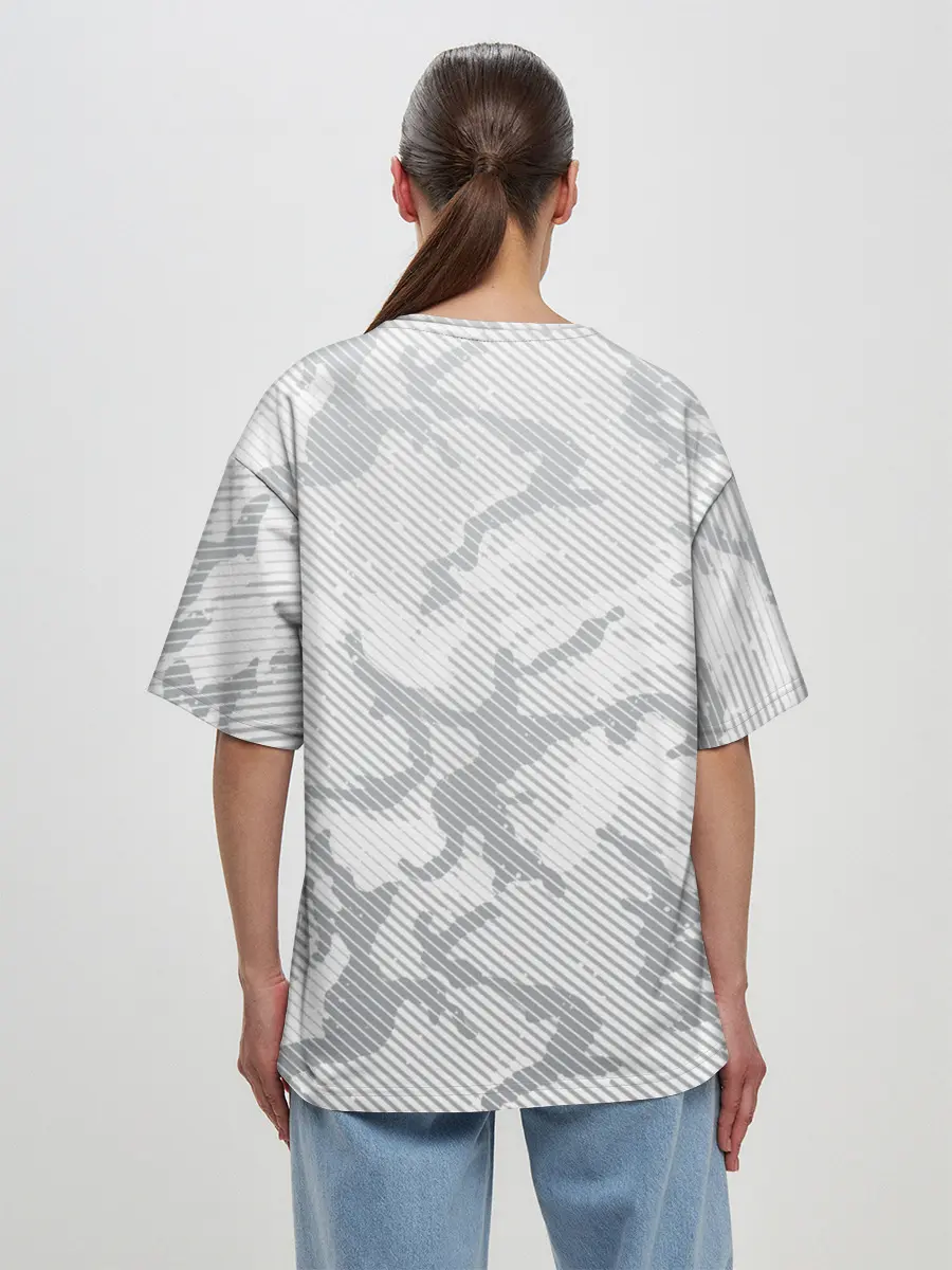 Женская футболка оверсайз / Lite Camouflage Lines