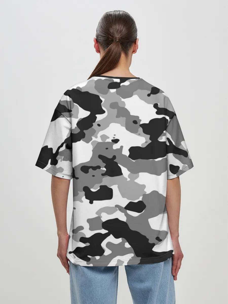 Женская футболка оверсайз / FC Juventus Camouflage