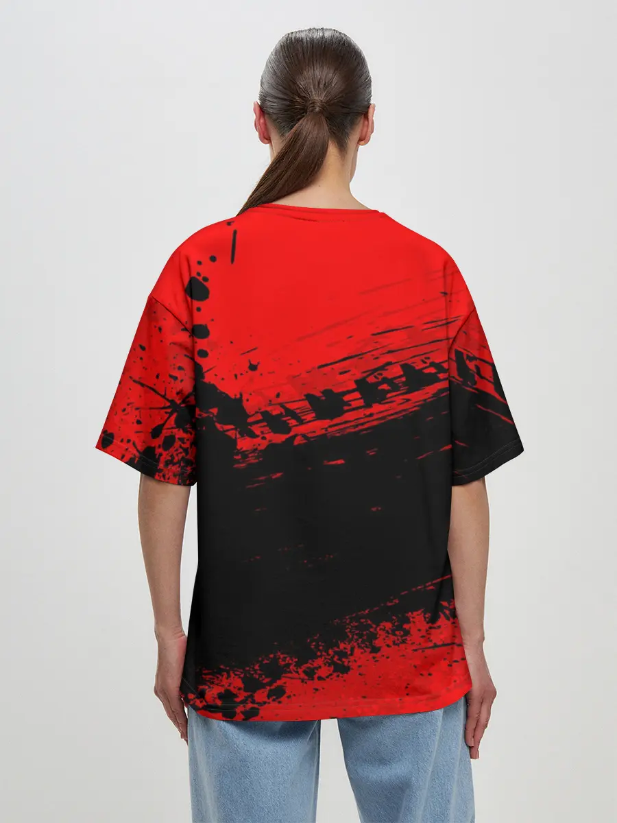 Женская футболка оверсайз / Mitsubishi sport