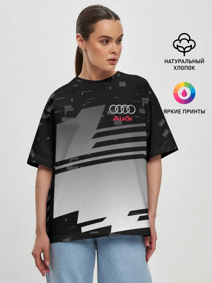 Женская футболка оверсайз / AUDI SPORT