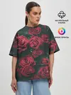 Женская футболка оверсайз / Цветы Розы