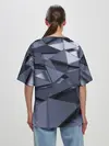 Женская футболка оверсайз / Metalic geometry
