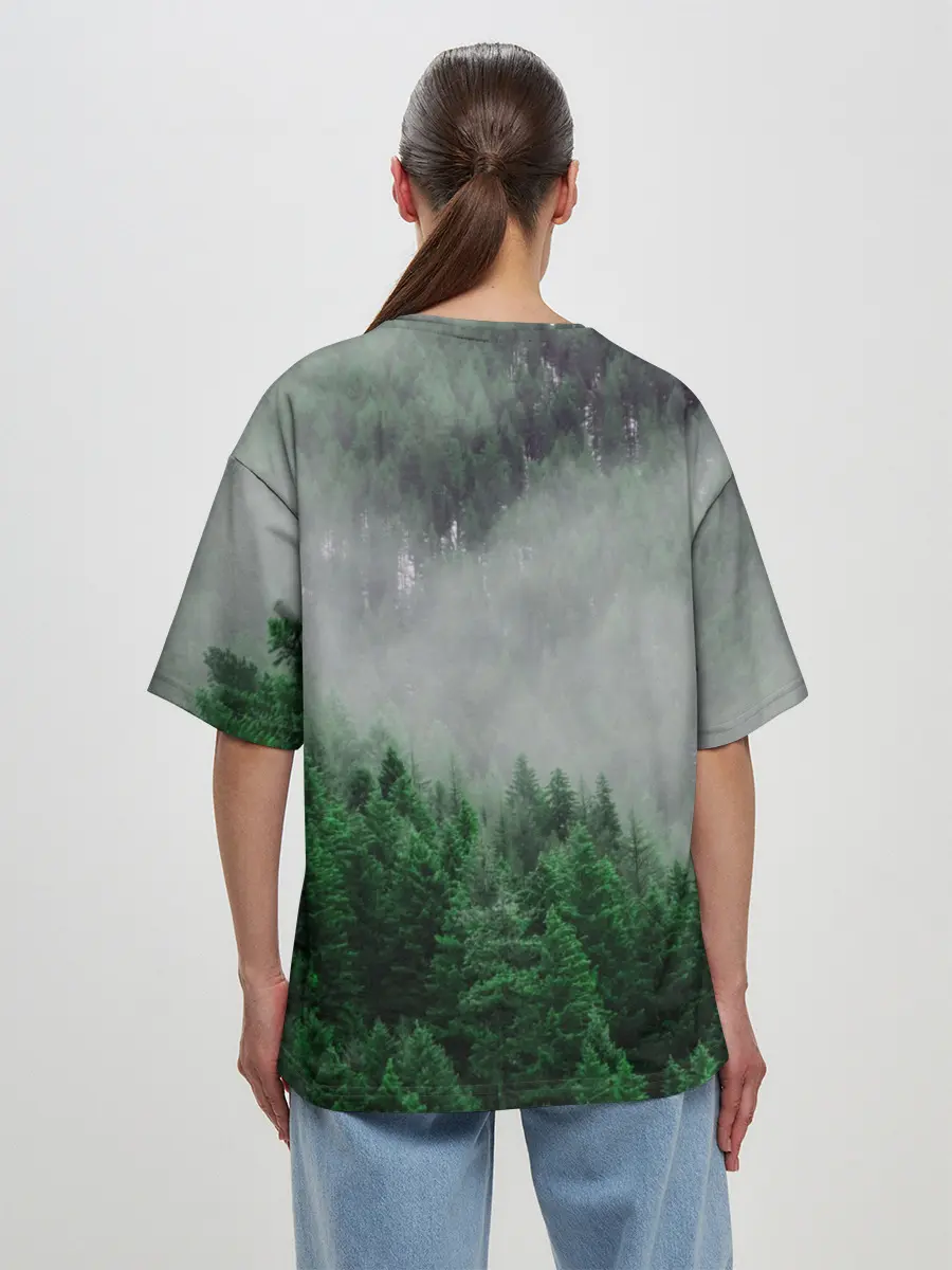 Женская футболка оверсайз / Сибирь