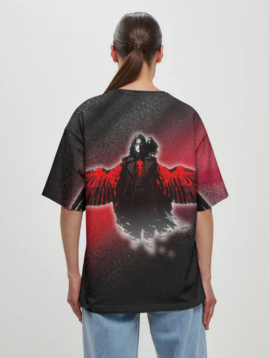 Женская футболка оверсайз / Ворон