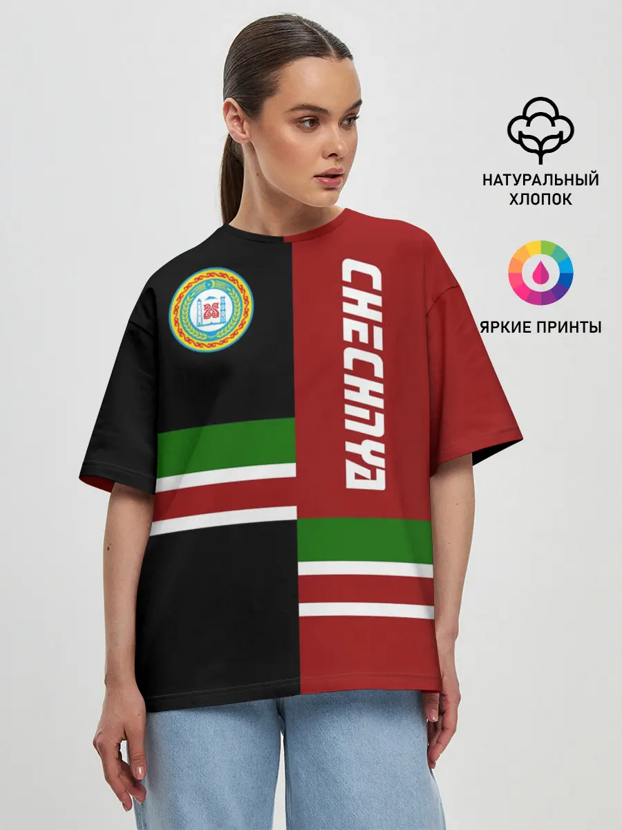 Женская футболка оверсайз / CHECHNYA