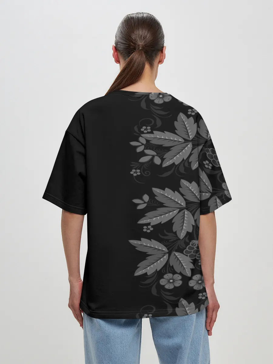 Женская футболка оверсайз / Russia Pattern