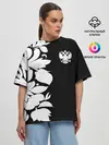 Женская футболка оверсайз / Russia Black&White Style