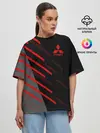 Женская футболка оверсайз / MITSUBISHI | МИТСУБИСИ