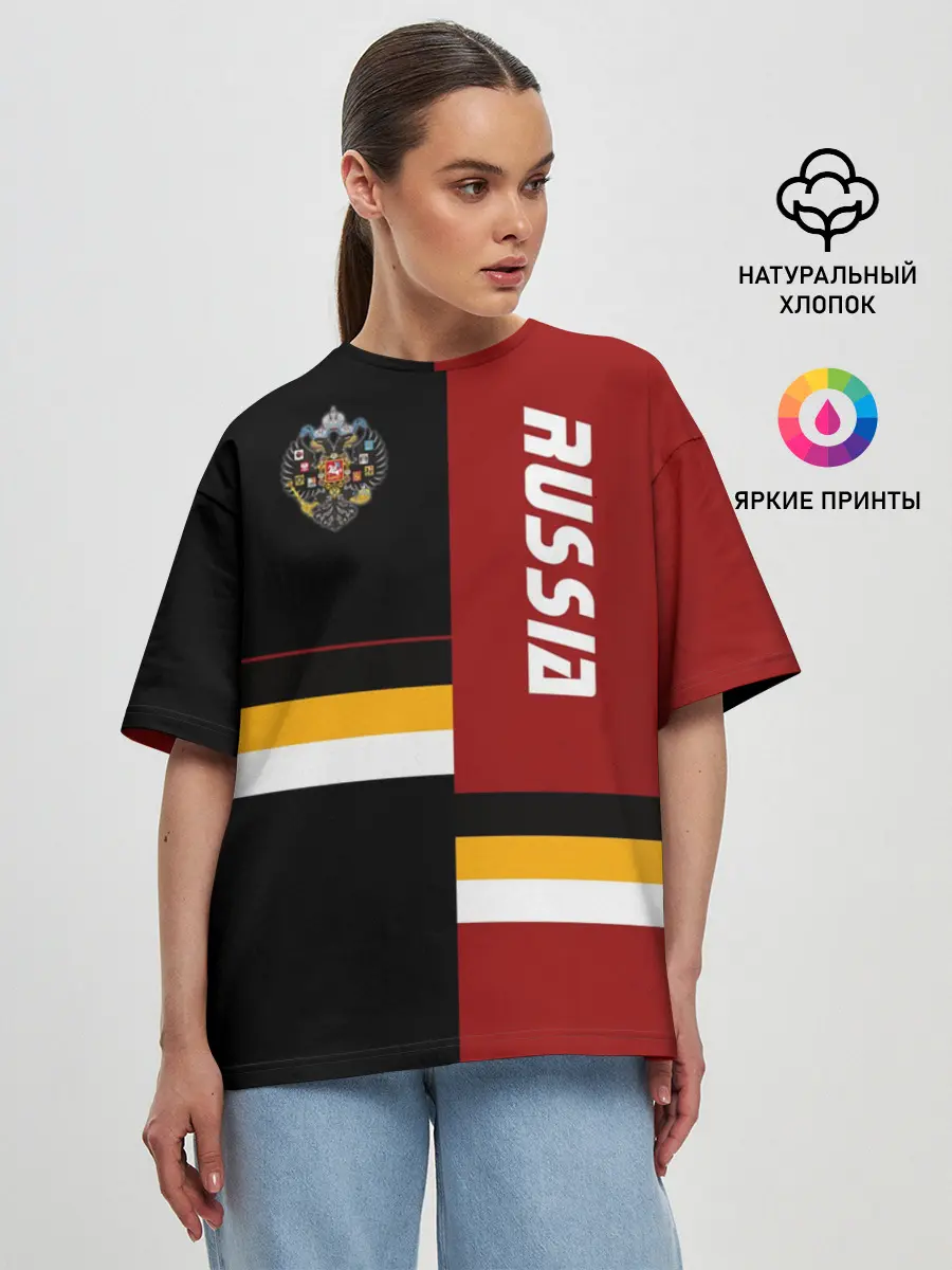 Женская футболка оверсайз / Russia