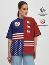 Женская футболка оверсайз / USA