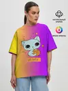 Женская футболка оверсайз / Милый котёнок