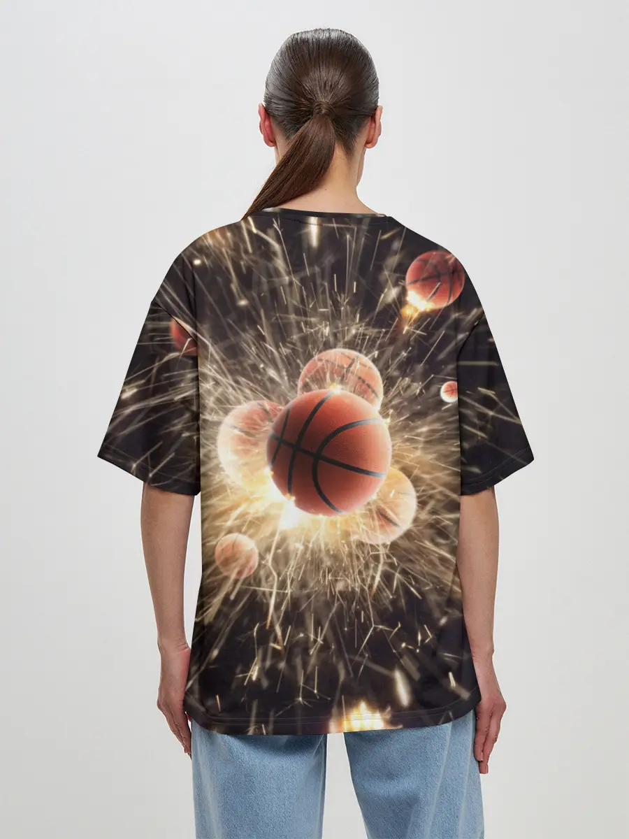 Женская футболка оверсайз / Звезда баскетбола