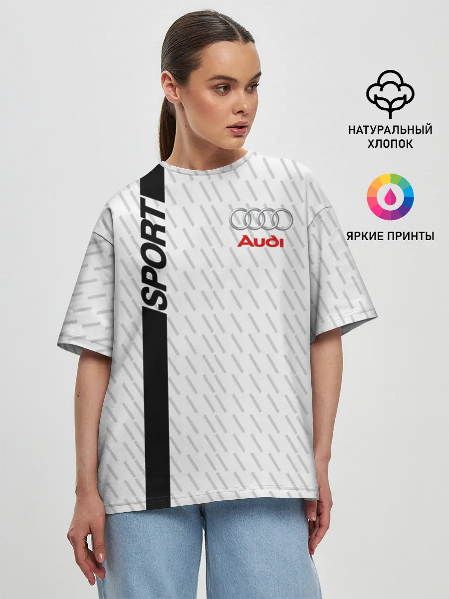 Женская футболка оверсайз / AUDI SPORT
