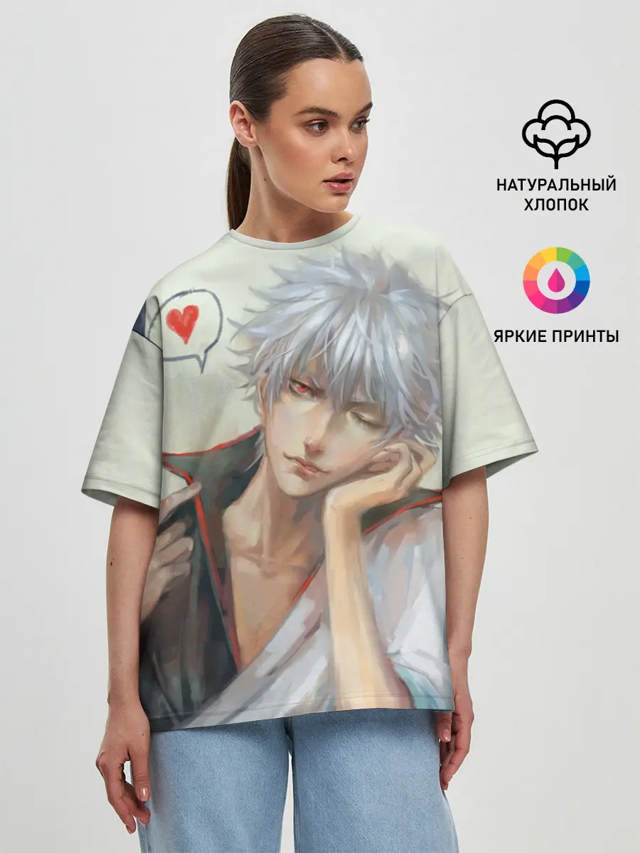 Женская футболка оверсайз / Sakata Gintoki