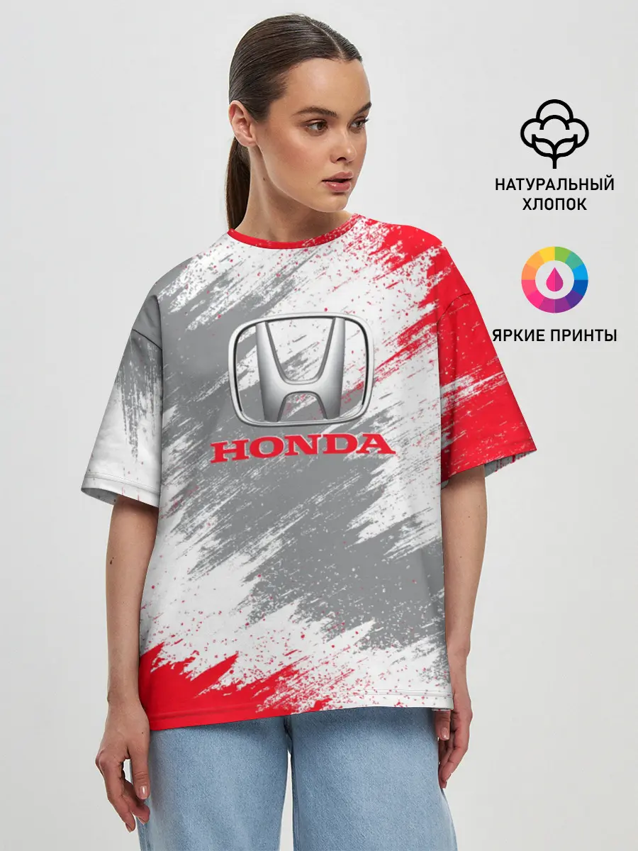 Женская футболка оверсайз / Honda