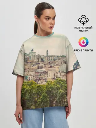 Женская футболка оверсайз / Рим