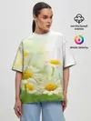 Женская футболка оверсайз / Полевые ромашки