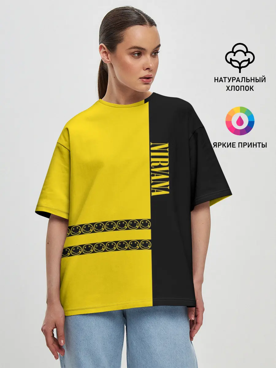 Женская футболка оверсайз / Nirvana