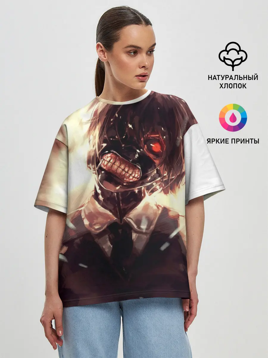 Женская футболка оверсайз / Tokyo Ghoul