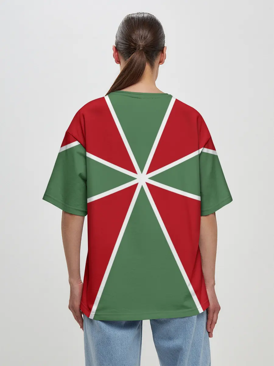 Женская футболка оверсайз / 100 лет пограничных войск