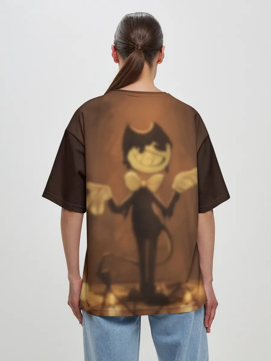 Женская футболка оверсайз / Bendy and the ink machine